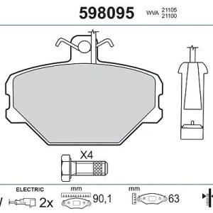 FİAT FREN BALATASI ÖN DİSK 2 FİŞLİ 